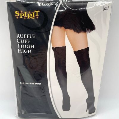 NEW Spirit Halloween Ruffle Cuff Thigh High Stockings Tights Costume Cosplay